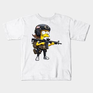 Tactical Yellow People Kids T-Shirt